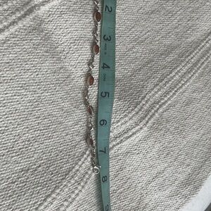 Silver Bracelet with brown amber